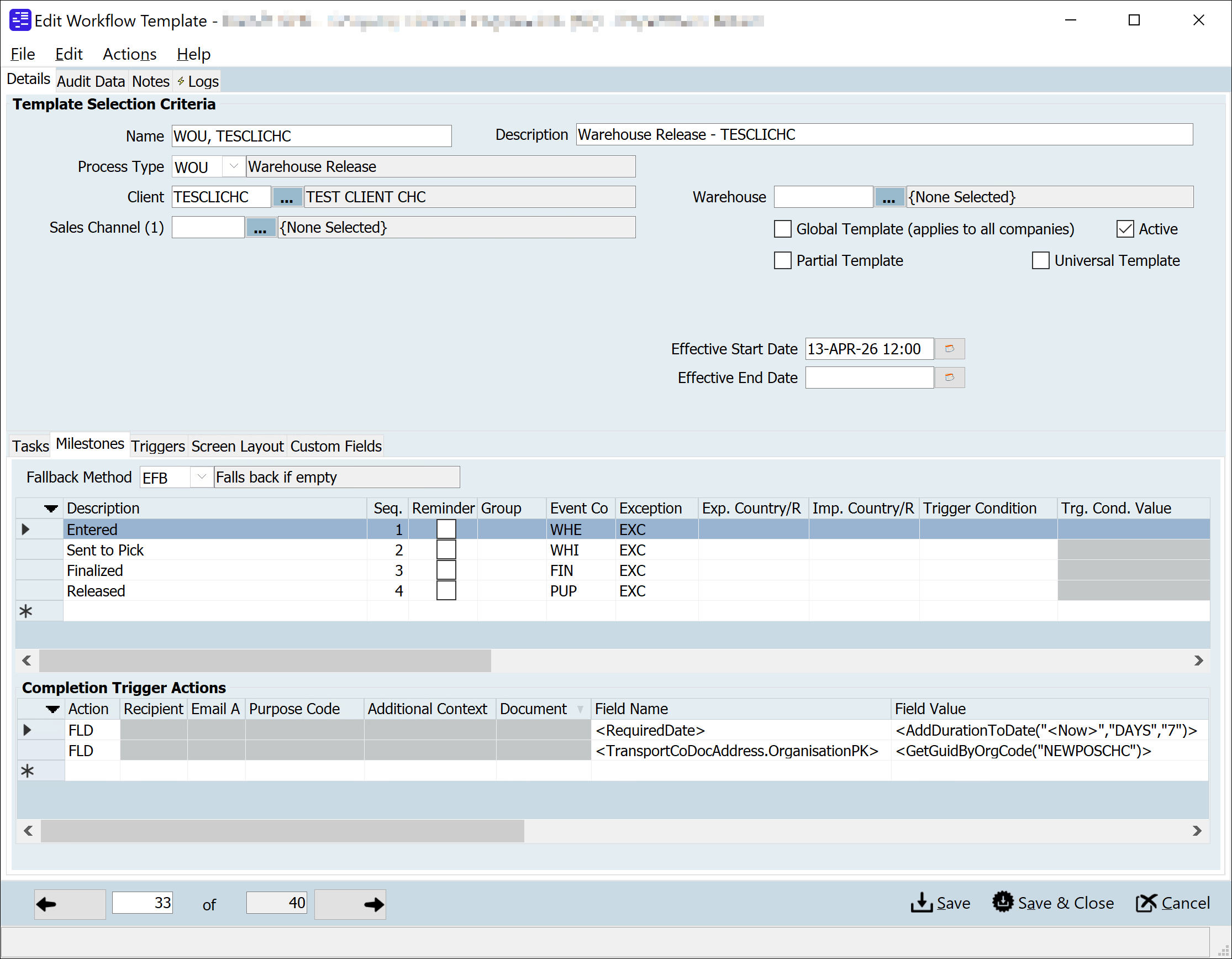 Workflow Template Example