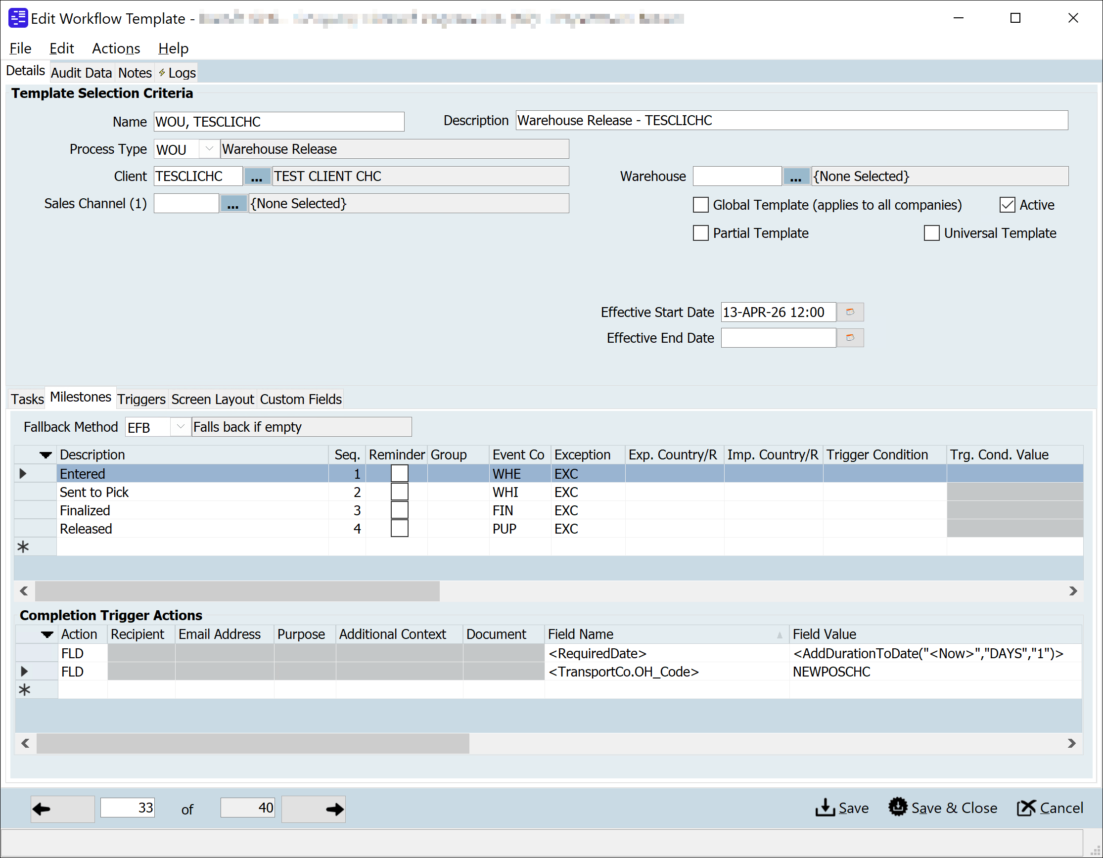 Workflow Template Example